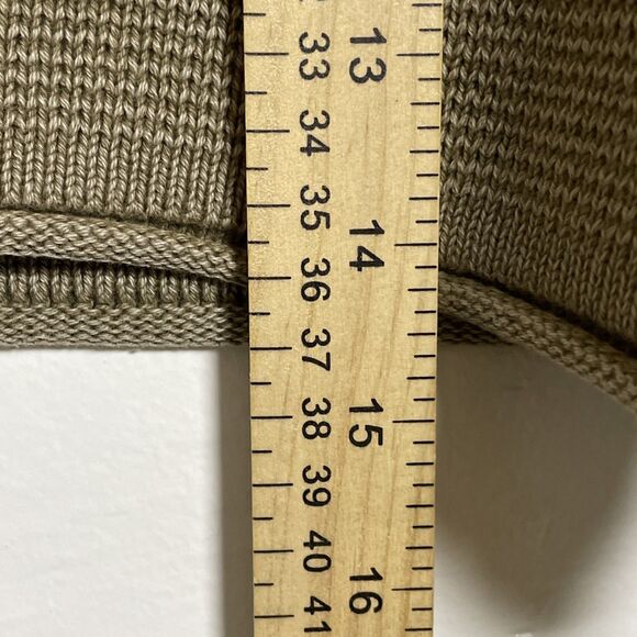 Zara Women's Cropped Turtleneck Sweater Medium Brown Cotton Y2K Cozy Streetwear - Picture 4 of 8